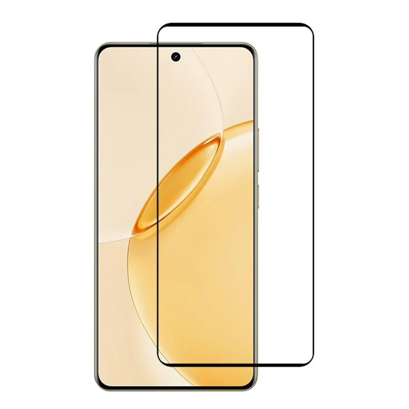 For Realme 16 Pro+ 5G Silk Printing Full Screen Protector Side Glue 3D High Aluminum-Silicon Glass Film - Black