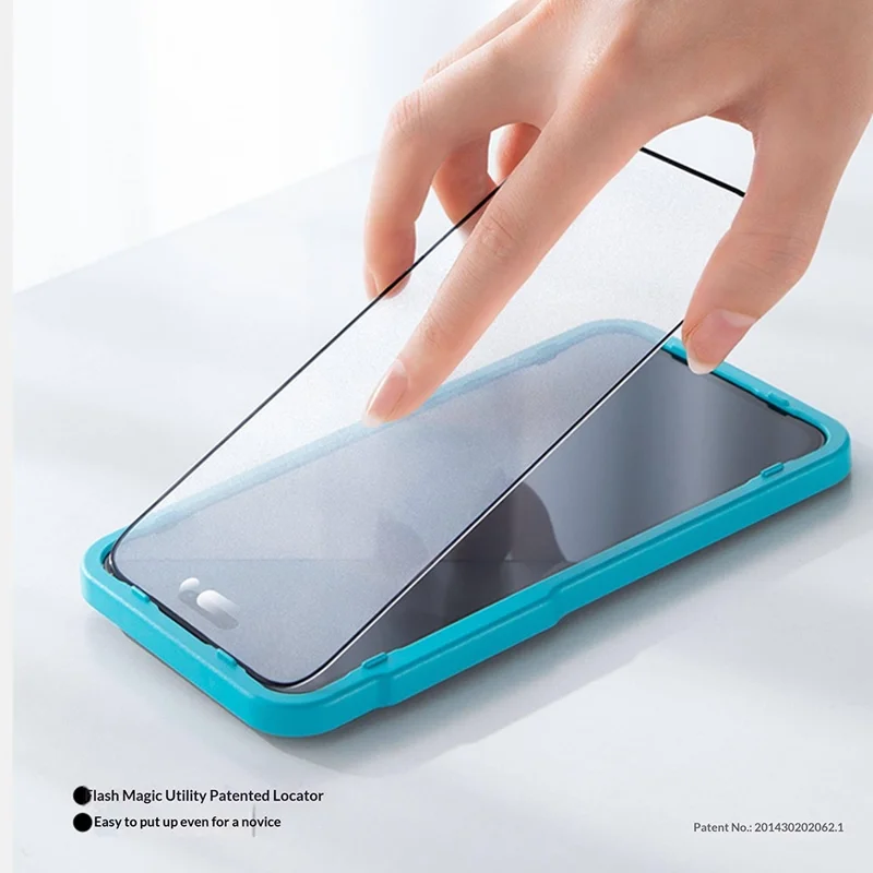 SMARTDEVIL For iPhone 17 Pro Max Full Screen Protector Matte 0.33mm Medium Aluminium Silk Printing Tempered Glass with Installation Tool