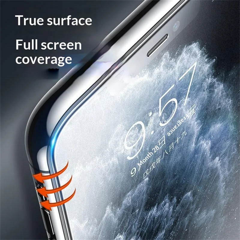 SMARTDEVIL For iPhone 17 Pro Max Full Screen Protector Matte 0.33mm Medium Aluminium Silk Printing Tempered Glass with Installation Tool