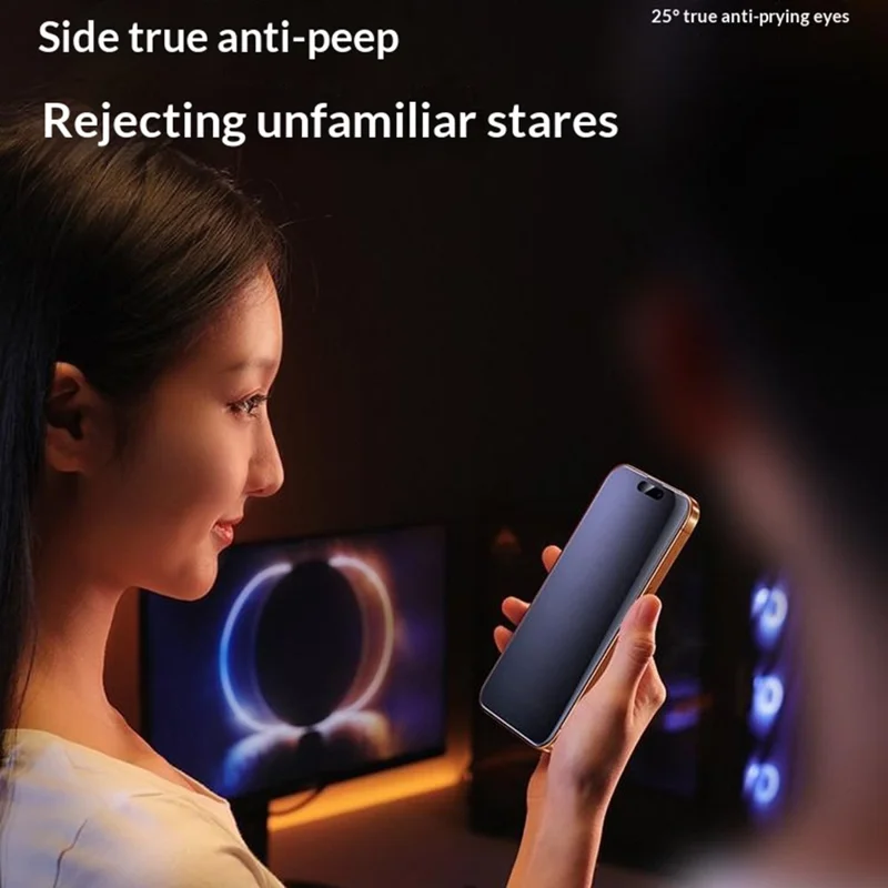 SMARTDEVIL For iPhone 17 Pro Max Anti-spy Full Screen Protector 0.33mm Medium Aluminium Silk Printing Tempered Glass with Installation Tool