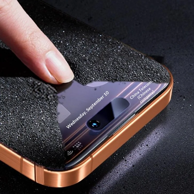 SMARTDEVIL For iPhone 17 Pro Max Anti-spy Full Screen Protector 0.33mm Medium Aluminium Silk Printing Tempered Glass with Installation Tool