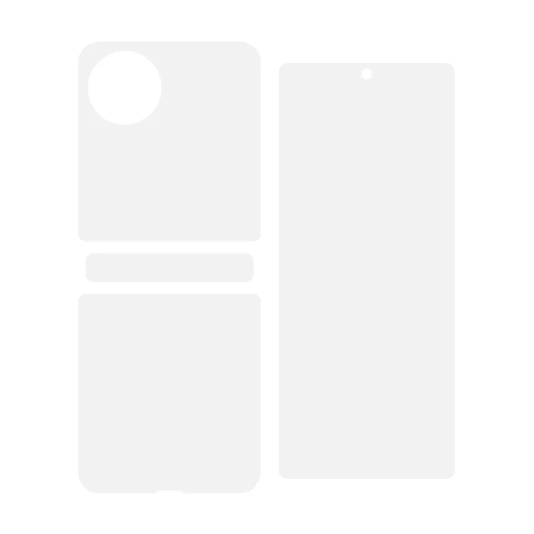 Rurihai 1 Set Для Huawei P50 Pocket Farte Back Protective Pet Film Ultra Clear Full Glue Ant-scratch Screen Protector