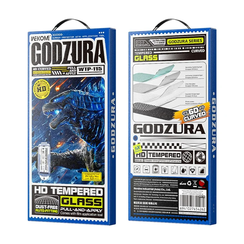 WEKOME WTP-115 For iPhone 17 Full Screen Protector 6D Curved Ultra-Fine Edge HD Tempered Glass Film - Transparent