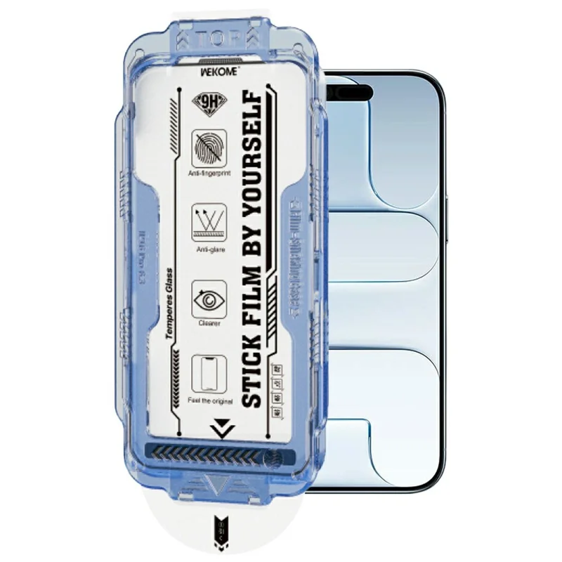 WEKOME WTP-117 Para iPhone Air Protector de Ecrã 6D Curvo Borda Ultrafina Fosco AR Cobertura Total Filme de Vidro Temperado - Transparente