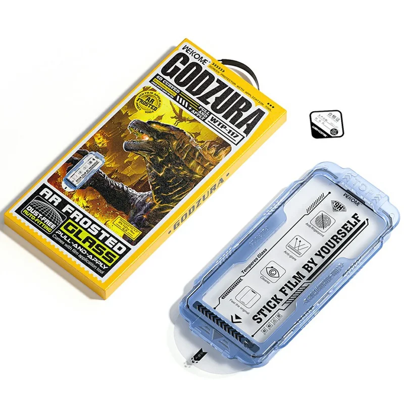 WEKOME WTP-117 Para iPhone Air Protector de Ecrã 6D Curvo Borda Ultrafina Fosco AR Cobertura Total Filme de Vidro Temperado - Transparente