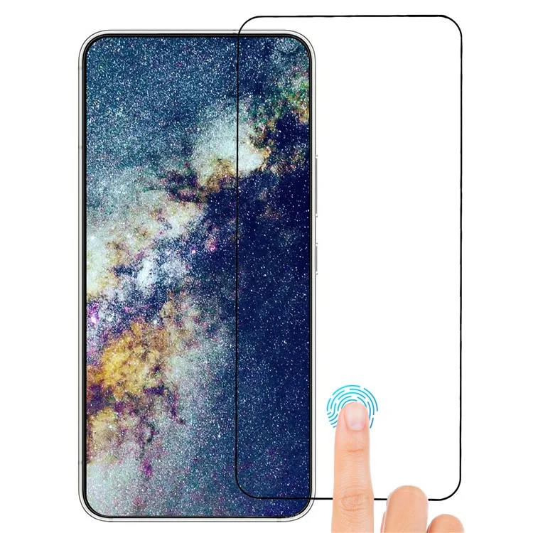 RURIHAI Pour Samsung Galaxy S22+ 5G / S23+ Anti-explosion 2.5D Arc Edge High Aluminum-silicon Glass Film 0.2mm 9H Secondary Hardening Full Screen Protector (Support Fingerprint Unlock)