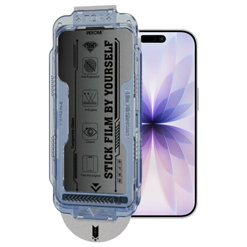 WEKOME WTP-118 For iPhone 17 Screen Protector 6D Curved Ultra-Fine Edge Matte Full Coverage Privacy Tempered Glass Film - Black