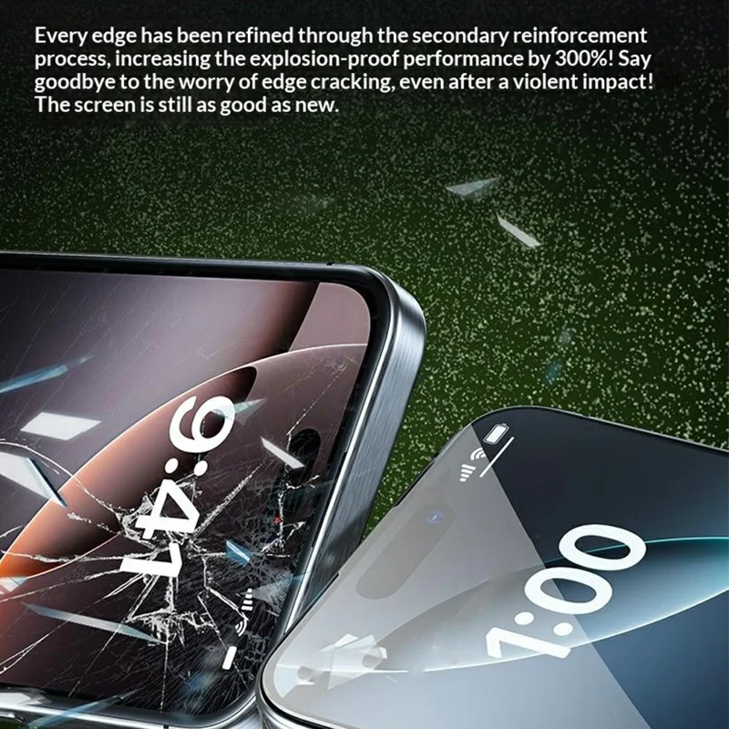 WEKOME WTP-118 For iPhone 17 Pro Max Screen Protector 6D Curved Ultra-Fine Edge Matte Full Coverage Privacy Tempered Glass Film - Black