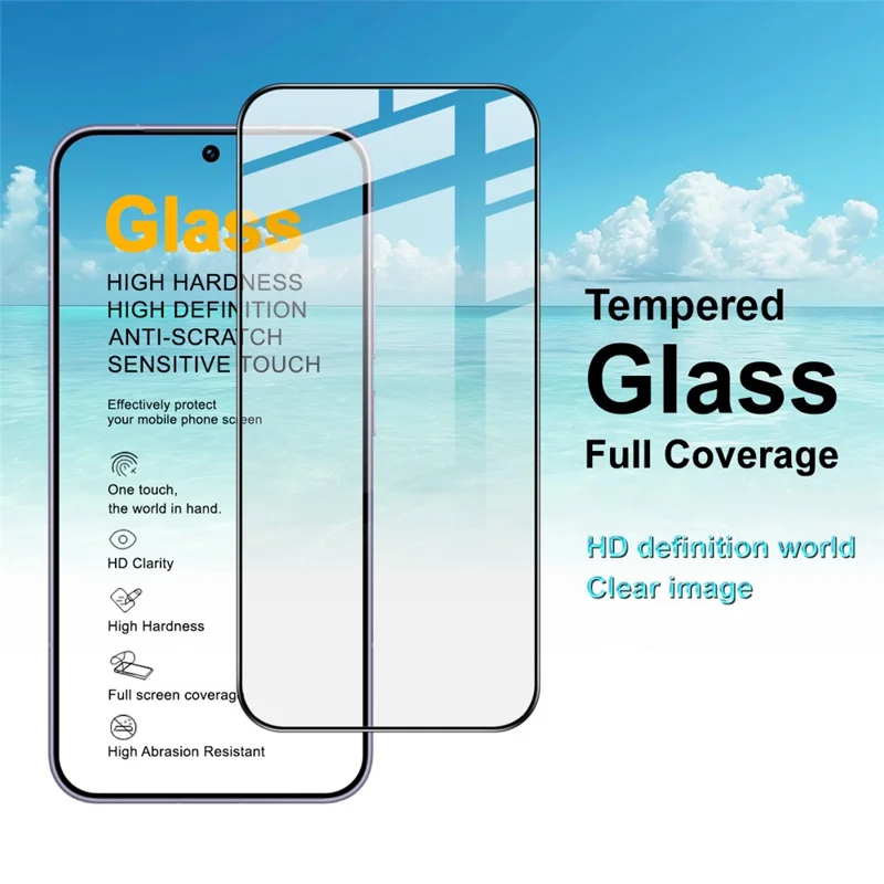 IMAK Pro+ Serie til Honor Magic8 Pro Air 5G Skærmværn Fuld Dækning Tempred Glassfilm (Fingerprintsås) - Sort
