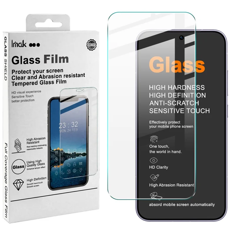IMAK H Series For Honor Magic8 Pro Air 5G Screen Protector Tempered Glass Film (Not Complete Coverage) (Fingerprint Unlock) - Transparent