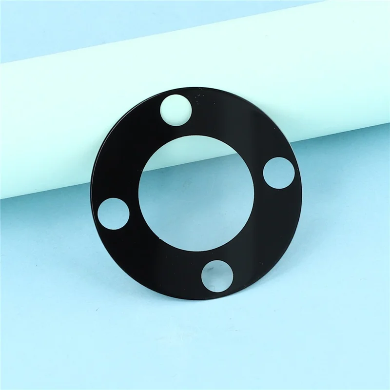 2Pcs For Honor Magic8 Lite 5G Camera Lens Protector 2.5D Arc Edge Silk Printing Tempered Glass Full Coverage Rear Lens Film - Black