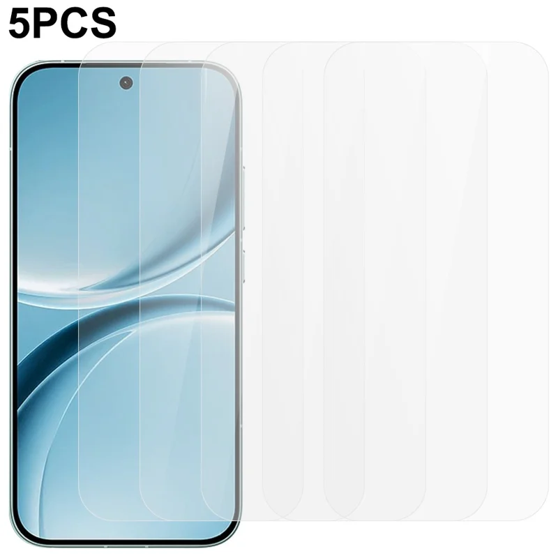 5Pcs For Xiaomi Redmi Turbo 5 5G Front Screen Protector 0.3mm 2.5D Tempered Glass Film, Not Full Covering - Transparent