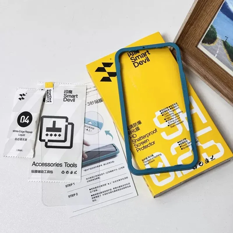 SMARTDEVIL For iPhone 16 Pro Max Screen Protector 0.33MM HD High Aluminium-Silicon Glass Film (NOT Complete Covering) with Installation Tool - Transparent