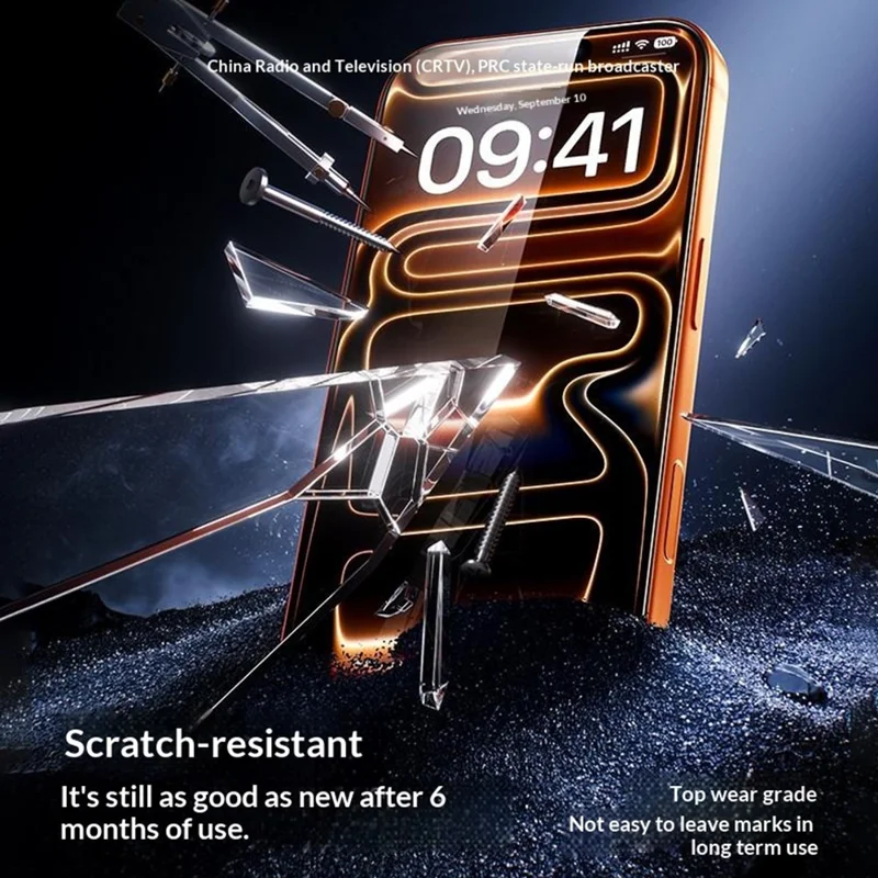 SMARTDEVIL For iPhone 14 Pro Screen Protector 0.33MM HD High Aluminium-Silicon Glass Film (NOT Complete Covering) with Installation Tool - Transparent