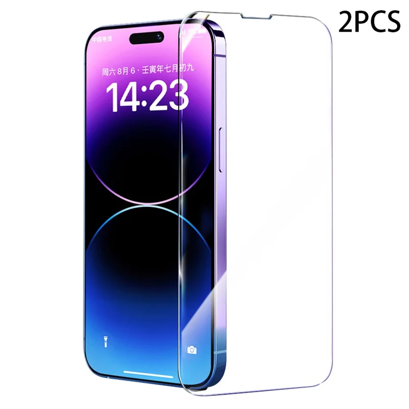 SMARTDEVIL 2Pcs For iPhone 12 Pro Max HD Screen Protector 0.33MM High Aluminium-Silicon Tempered Glass Film (NOT Complete Covering) with Installation Tool - Transparent