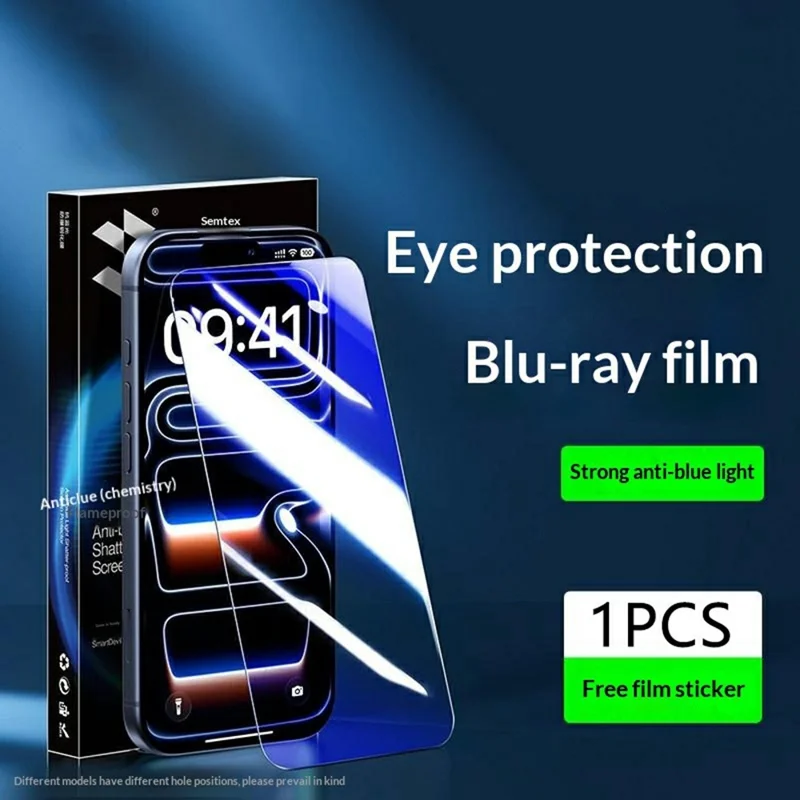 SMARTDEVIL Anti-blue Light Screen Protector For iPhone 16e  /  13  /  13 Pro  /  14 0.33mm High Aluminium-Silicon Tempered Glass Film (Not Complete Covering) with Installation Tool