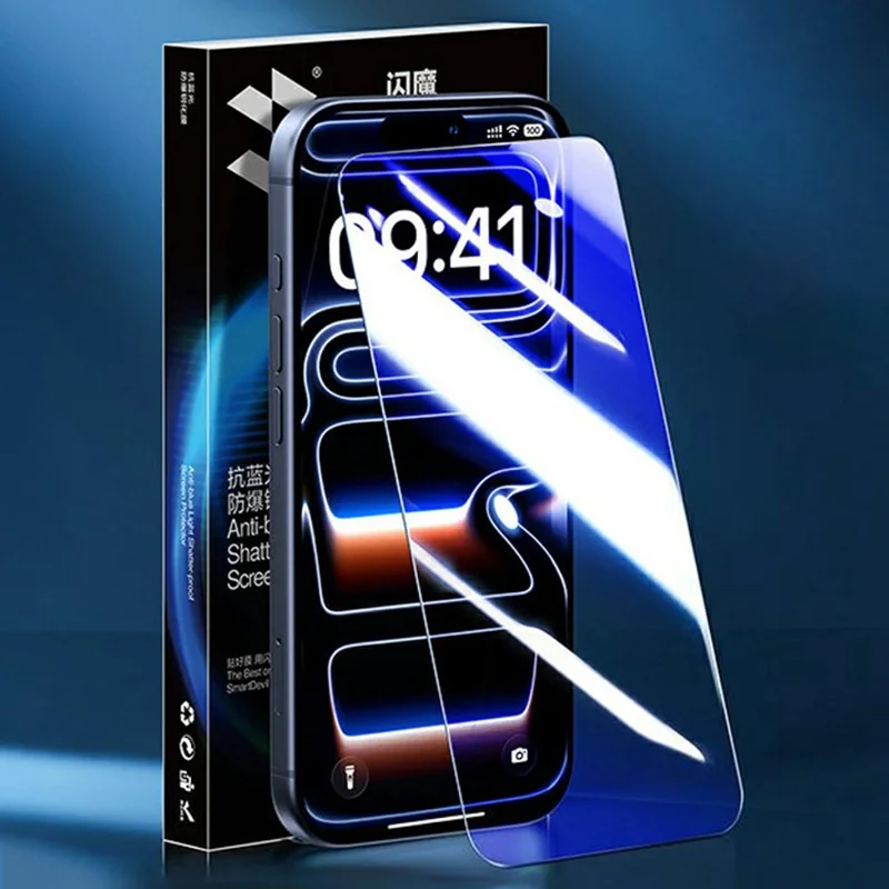 SMARTDEVIL Anti-blue Light Screen Protector For iPhone 12 Pro  /  12 0.33mm High Aluminium-Silicon Tempered Glass Film (Not Complete Covering) with Installation Tool