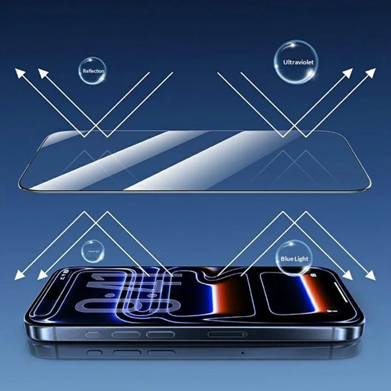 SMARTDEVIL Anti-blue Light Screen Protector For iPhone 12 Pro  /  12 0.33mm High Aluminium-Silicon Tempered Glass Film (Not Complete Covering) with Installation Tool