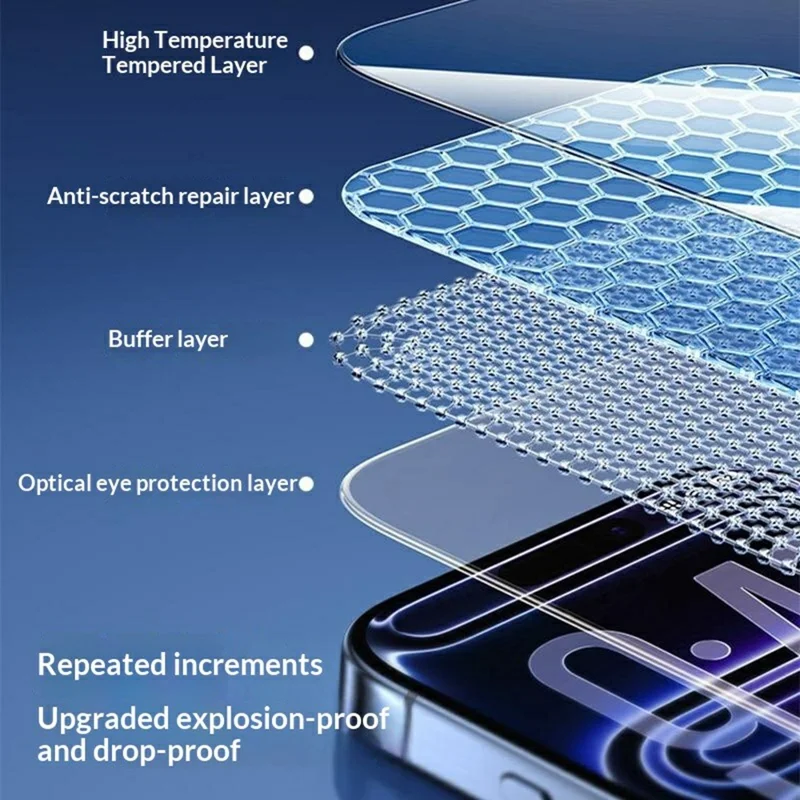 SMARTDEVIL 2Pcs For iPhone Air Screen Protector Anti-blue-ray 0.33mm High Aluminium-Silicon Tempered Glass (Not Complete Covering) with Installation Tool