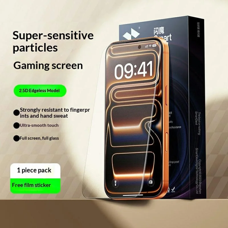 SMARTDEVIL For iPhone 15 Plus Screen Protector 0.33mm Medium Aluminium Matte Tempered Glass with Installation Tool (Not Complete Covering)