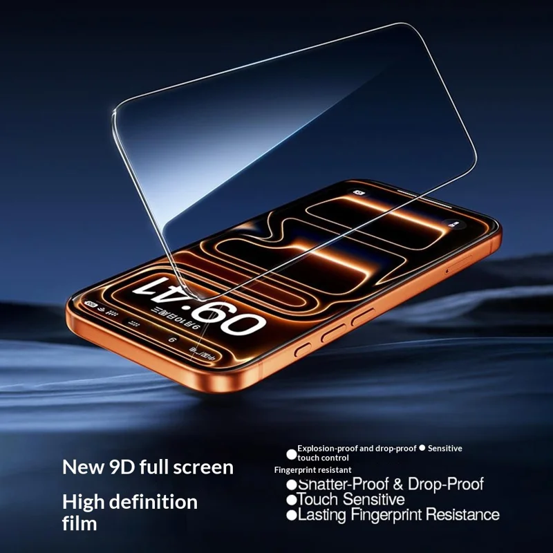 SMARTDEVIL For iPhone Air Full Screen Protector 0.33mm Silk Printing High Aluminium-Silicon HD Tempered Glass with Installation Tool - Transparent