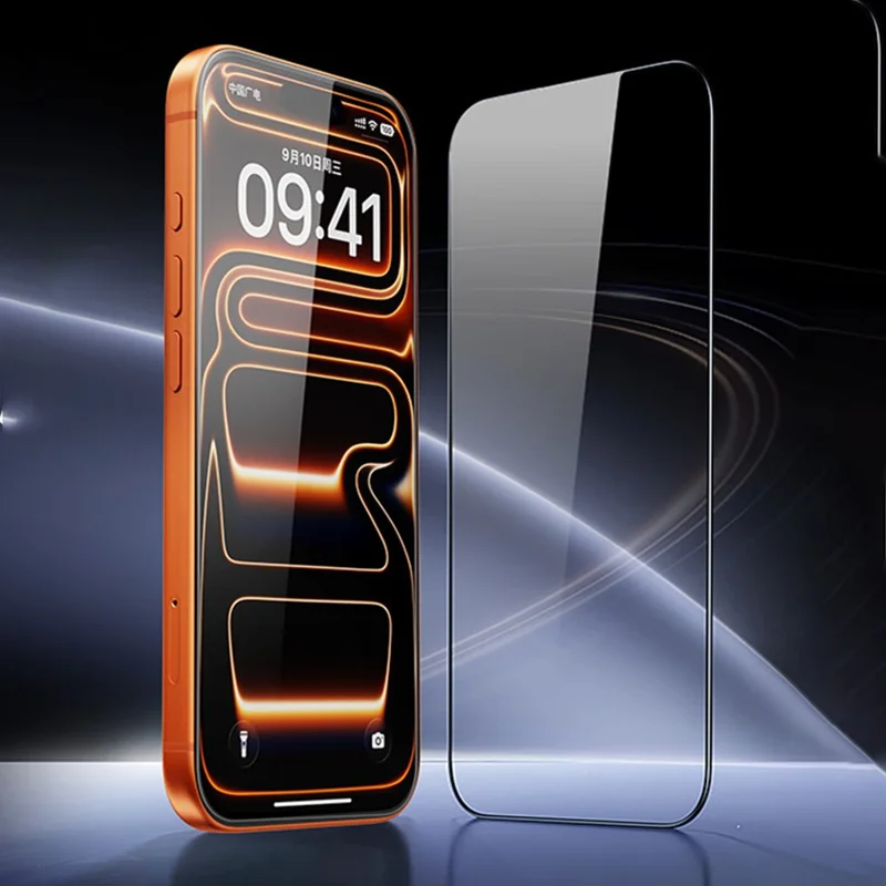 SMARTDEVIL Full Screen Protector For iPhone 17  /  16 Pro 0.33mm Silk Printing High Aluminium-Silicon HD Tempered Glass with Installation Tool - Transparent