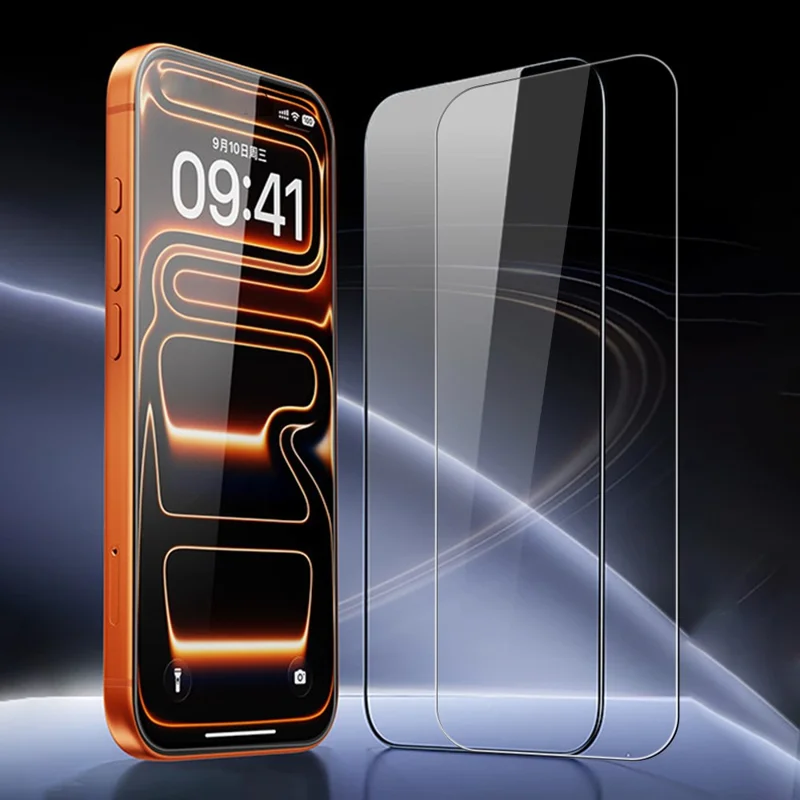 SMARTDEVIL 2Pcs For iPhone 12 Pro Max Full Screen Protector 0.33mm Silk Printing High Aluminium-Silicon HD Tempered Glass with Installation Tool - Transparent