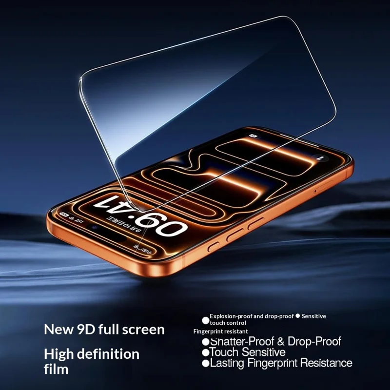 SMARTDEVIL 2Pcs Full Screen Protector For iPhone 16  /  15 0.33mm Silk Printing High Aluminium-Silicon HD Tempered Glass with Installation Tool - Transparent