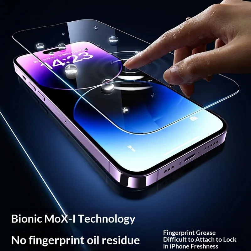 SMARTDEVIL For iPhone Air Full Screen Protector Anti Blue Light 0.33mm Silk Printing High Aluminium-silicon Glass Film - Transparent