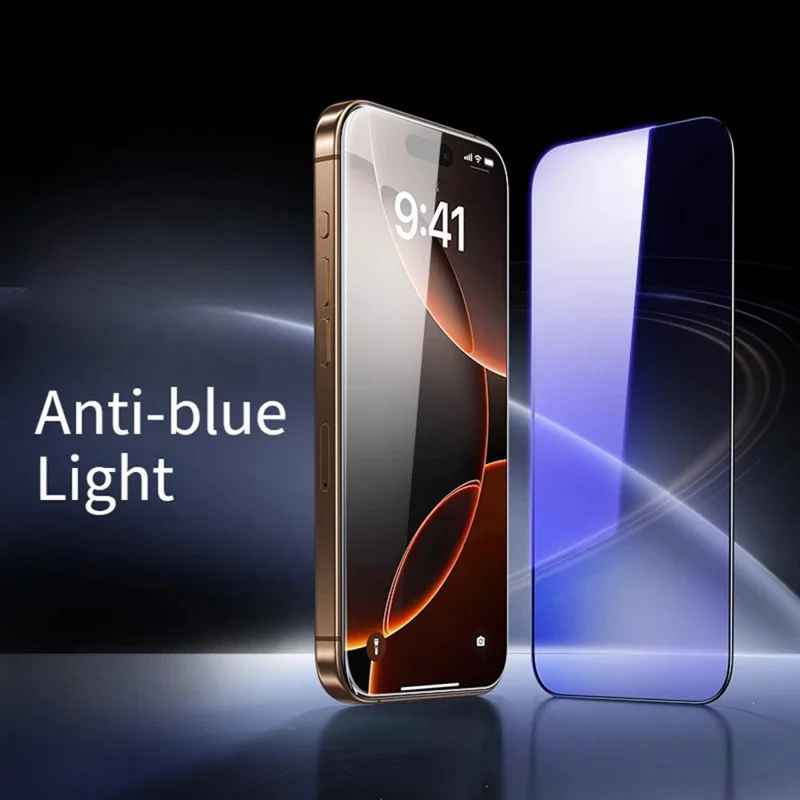 SMARTDEVIL для iPhone 15 Pro Max, защитная пленка на весь экран, защита от синего света, 0,33 мм, шелкография, пленка из высокопрочного алюмосиликатного стекла — прозрачная