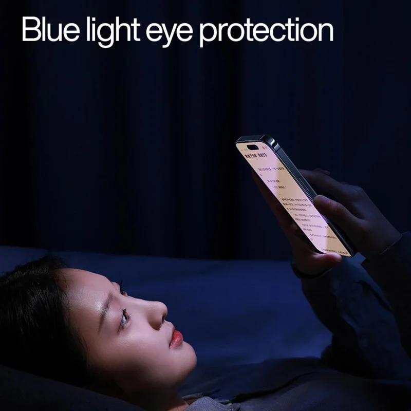 SMARTDEVIL для iPhone 15 Pro Max, защитная пленка на весь экран, защита от синего света, 0,33 мм, шелкография, пленка из высокопрочного алюмосиликатного стекла — прозрачная