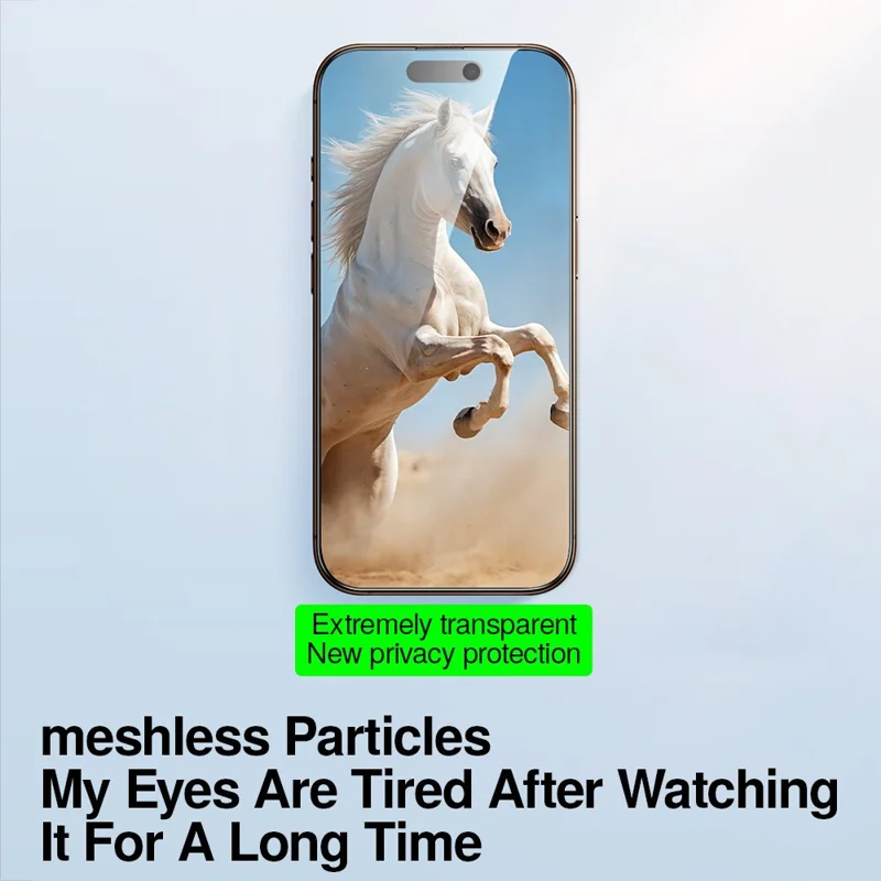 SMARTDEVIL Protector de pantalla completo antiespías para iPhone Air, película de vidrio de alta alúmina-silicio de 0,33 mm con impresión de seda y herramienta de instalación - Negro