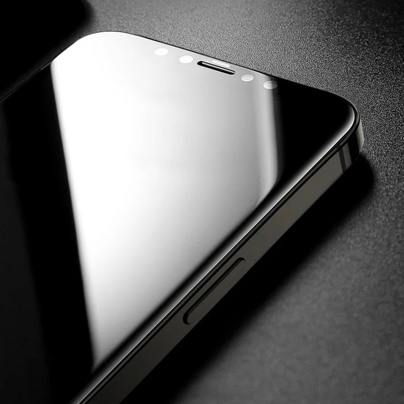 SMARTDEVIL Für iPhone 14 Plus / 13 Pro Max Anti-Spionage-Vollbildschutz 0,33 mm Hartglas mit Silkglass-Rahmen und Installationswerkzeug – Schwarz