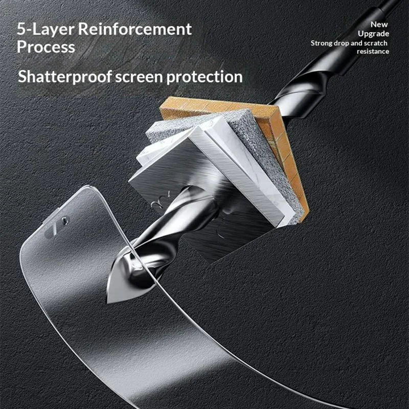 SMARTDEVIL For iPhone 16 Pro Max Anti-spy Full Screen Protector 0.33mm Medium Aluminium Silk Printing Tempered Glass with Installation Tool