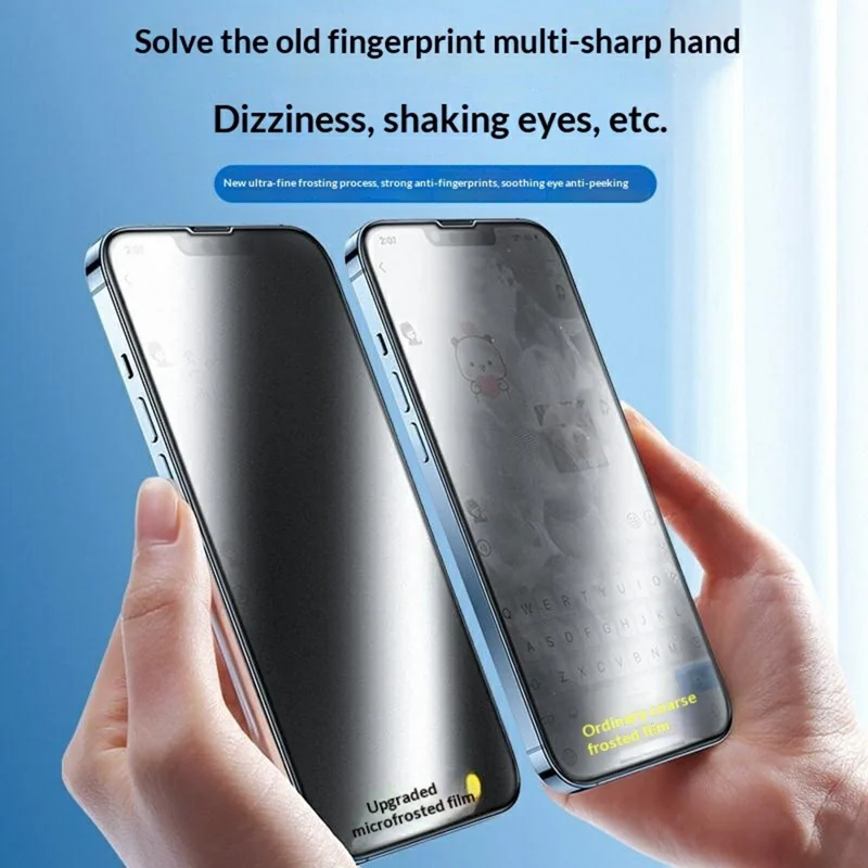 SMARTDEVIL Für iPhone 14 Plus / 13 Pro Max Sichtschutz-Vollschirmschutz 0,33 mm mittleres Aluminium Seidenbedrucktes Sicherheitsglas mit Montagewerkzeug – Schwarz