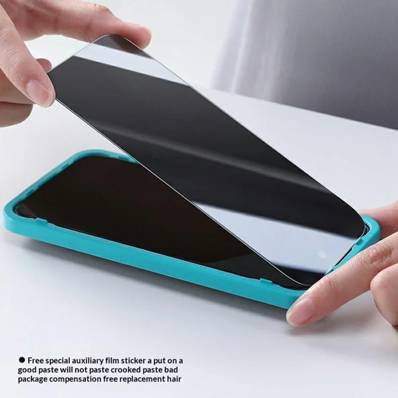 SMARTDEVIL For iPhone 15 Pro Max Screen Protector Anti Spy 0.33mm High Aluminium-Silicon Tempered Glass Film (Not Complete Covering) with Installation Tool