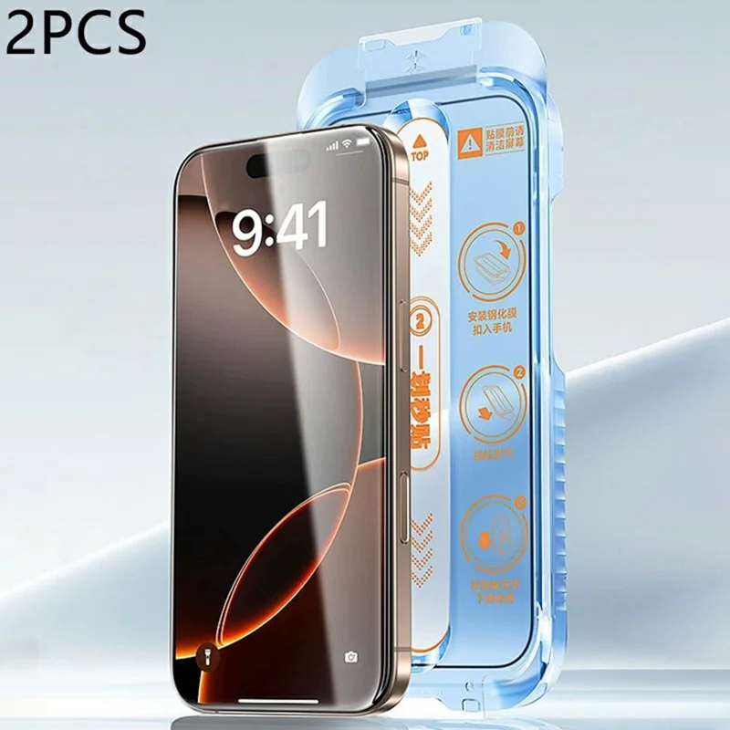 SMARTDEVIL 2 Unidades para iPhone Air Película de Proteção de Ecrã 0,33 mm Impressão em Seda Cobertura Total HD Filme em Vidro Alumino-silicatado com Ferramenta de Instalação Sem Poeira - Transparente