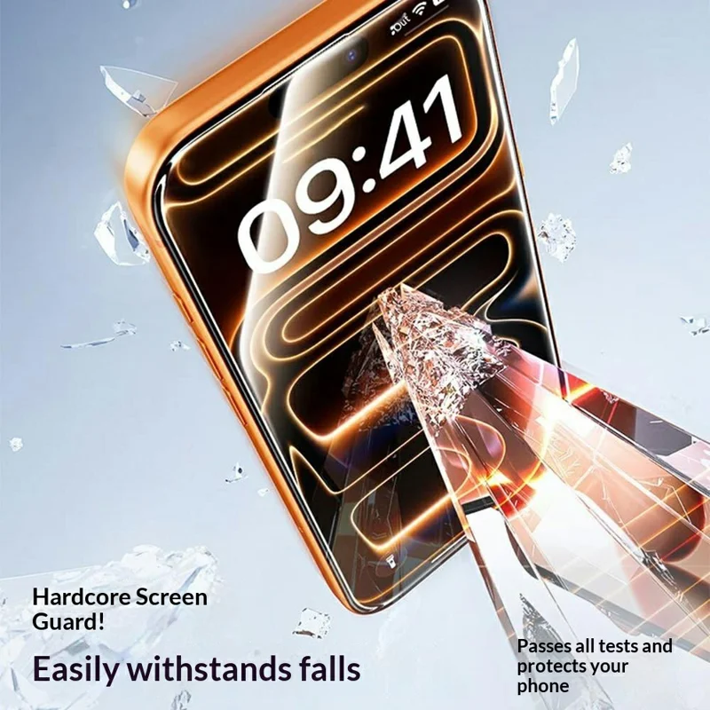 SMARTDEVIL 2 unidades para iPhone 14 Plus / 13 Pro Max Protector de Pantalla 0,33 mm Impresión de Seda Cobertura Completa HD Película de Vidrio de Alta Alúmina con Herramienta de Instalación Sin Polvo - Transparente