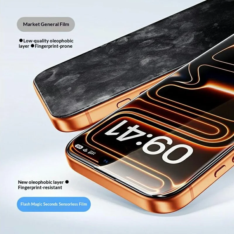 SMARTDEVIL 2 unidades para iPhone 14 Plus / 13 Pro Max Protector de Pantalla 0,33 mm Impresión de Seda Cobertura Completa HD Película de Vidrio de Alta Alúmina con Herramienta de Instalación Sin Polvo - Transparente