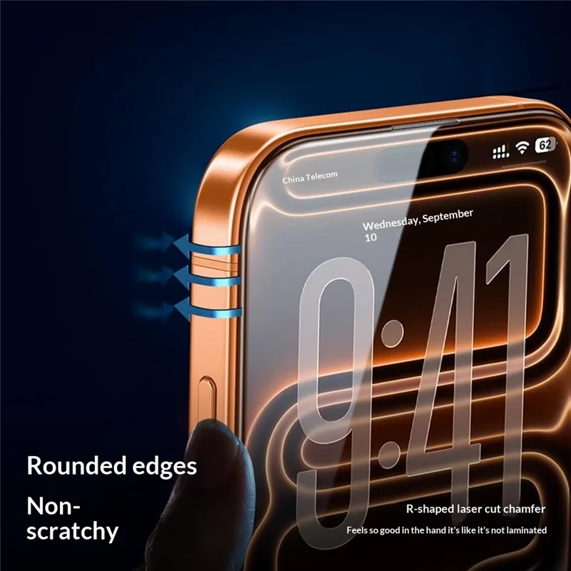 SMARTDEVIL Protecteur d'écran pour iPhone 17 Pro Max 0,33 mm Protection intégrale en verre aluminosilicate HD avec outil d'installation sans poussière - Transparent