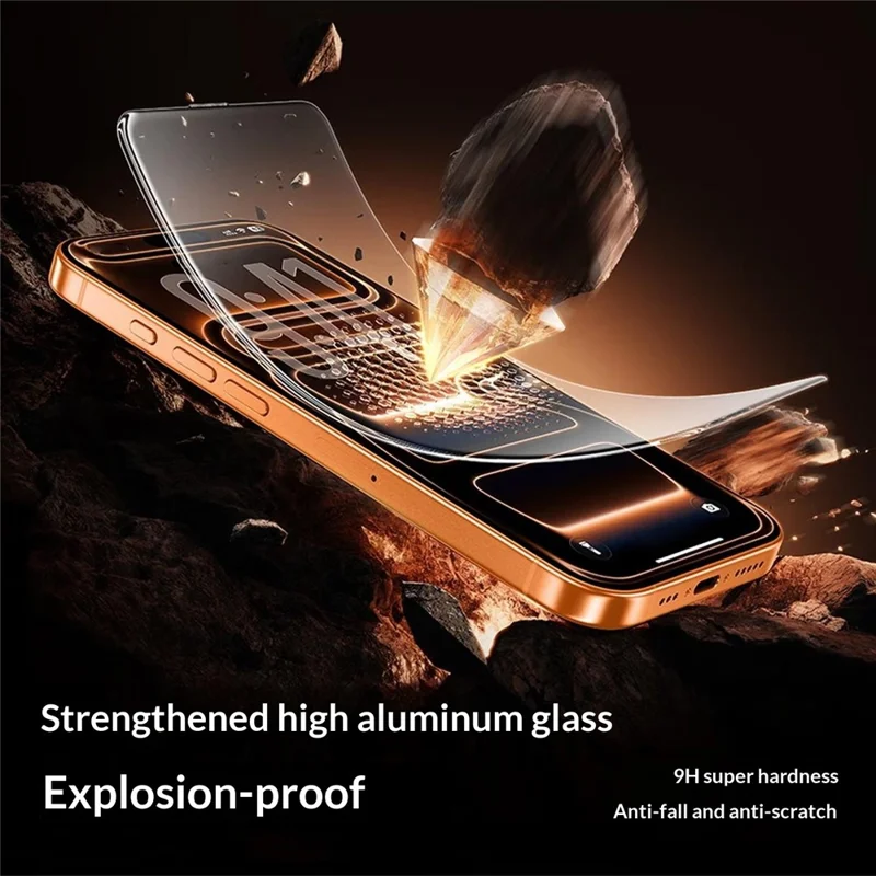 SMARTDEVIL Protecteur d'écran pour iPhone 17 Pro Verre trempé 0,33 mm Protection intégrale HD Film en verre aluminosilicate avec outil d'installation sans poussière - Transparent