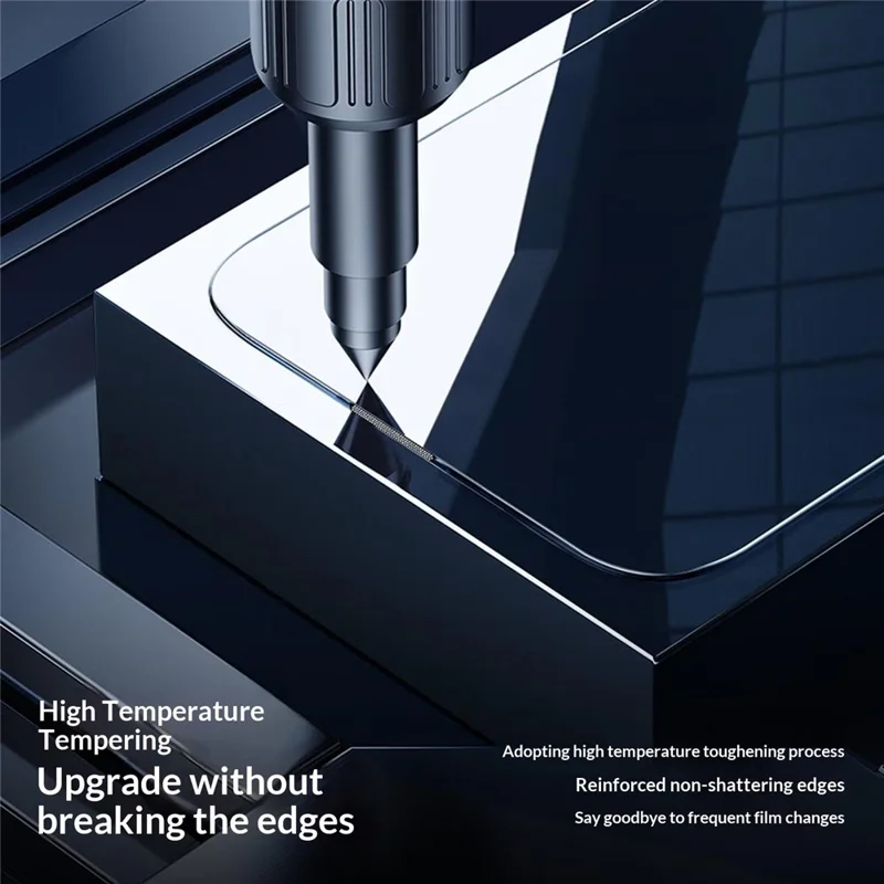 SMARTDEVIL Protecteur d'écran pour iPhone Air, 0,33 mm, en verre trempé haute définition en aluminium-silicium, couverture complète avec outil d'installation sans poussière - Transparent