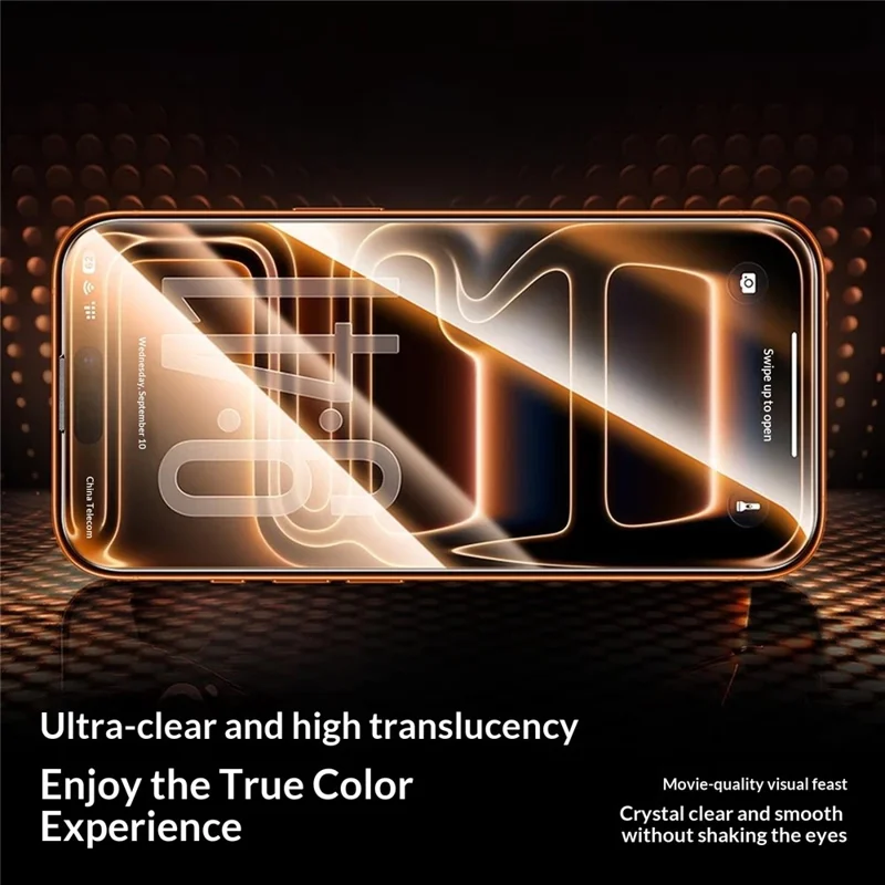 SMARTDEVIL 2 unidades para iPhone 17 / 16 Pro Protector de Pantalla 0,33 mm de Vidrio Templado de Alta Resistencia con Herramienta de Instalación Sin Polvo - Transparente