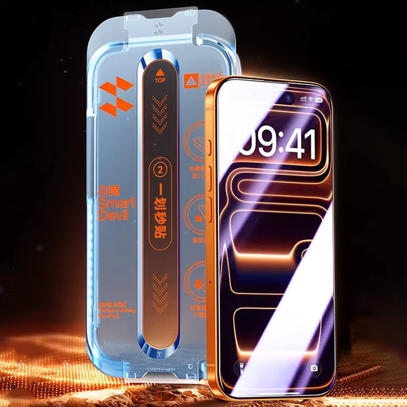 SMARTDEVIL Защитная пленка для iPhone 17 Pro на весь экран 0,33 мм, антибликовое покрытие, стекло повышенной прочности, с инструментом для установки без пузырьков
