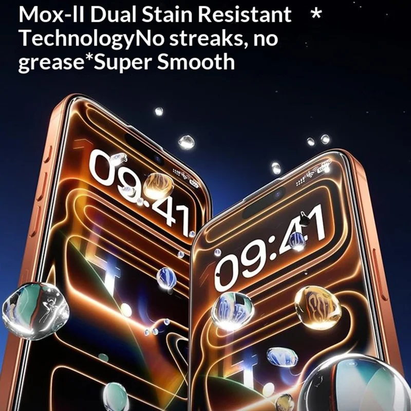 SMARTDEVIL For iPhone 17 Pro Full Screen Protector Anti-green-ray 0.33mm High Aluminium-Silicon Tempered Glass with Dust-Free Installation Tool