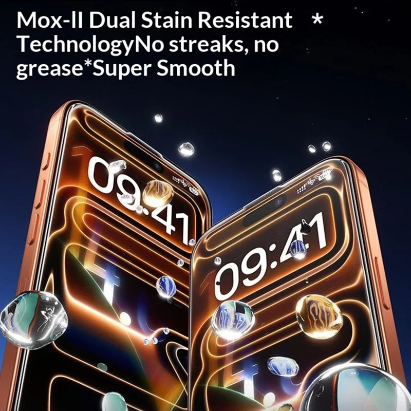 SMARTDEVIL Protecteur d'écran complet pour iPhone 17 / 16 Pro 0,33 mm Protection oculaire Film en verre aluminosilicaté avec outil d'installation sans poussière