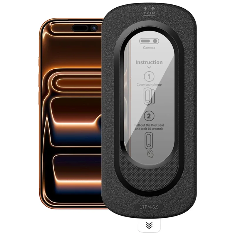 Für iPhone 17 Pro Max Anti-Spion Vollbildschutz aus hochwertigem Aluminium-Silizium-Glas mit Staubschutz-Installationshilfe – Schwarz