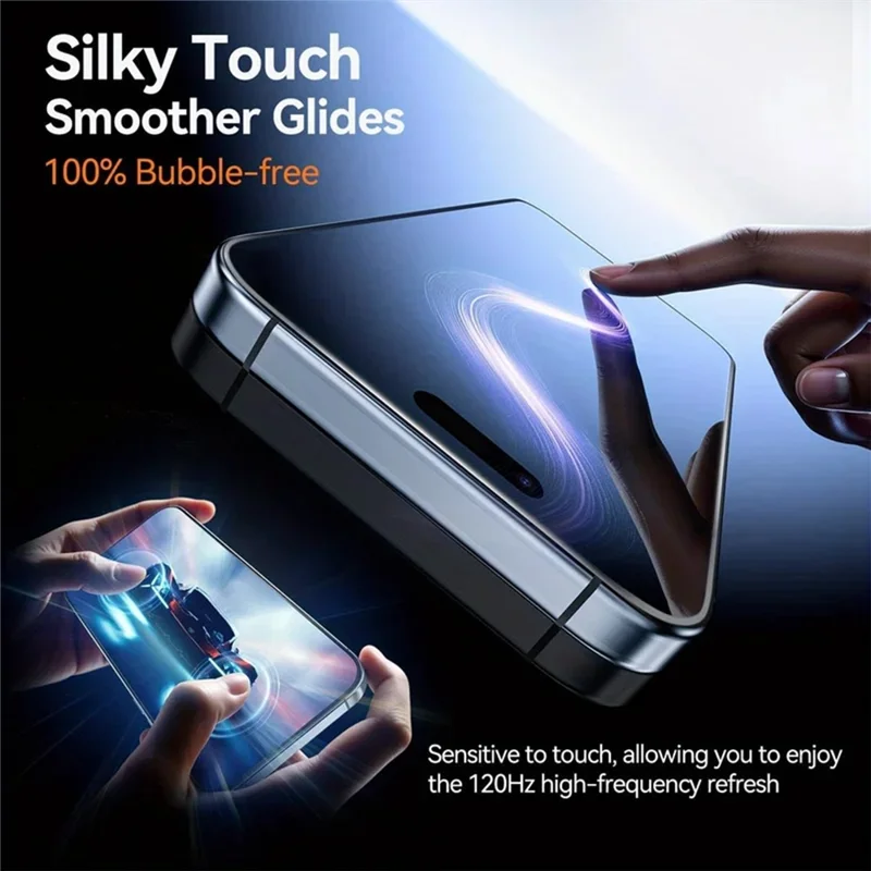 Für iPhone 17 Pro Max Anti-Spion Vollbildschutz aus hochwertigem Aluminium-Silizium-Glas mit Staubschutz-Installationshilfe – Schwarz