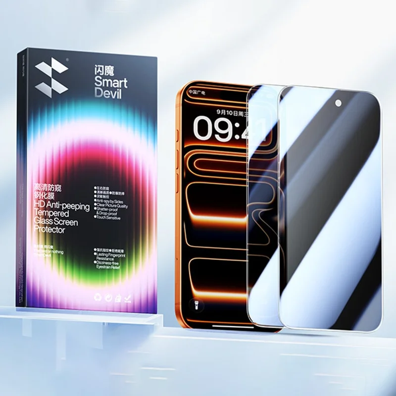 SMARTDEVIL 2 шт. Защитная пленка для экрана iPhone 16e / 13 / 13 Pro / 14, антишпионская, 0,33 мм, закаленное стекло с высоким содержанием алюминия и кремния (не полное покрытие) с комплектом для установки