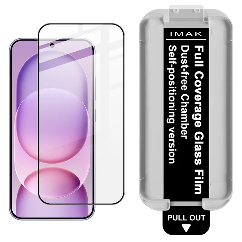 IMAK For Honor Magic8 Pro Air 5G Tempered Glass Full Screen Protector Full Glue Film with Dust-free Installation Tool (Fingerprint Unlock) - Black